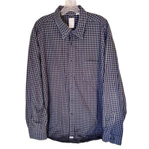 J. Crew Button-Up Check Shirt Mens XL Blue Preppy.